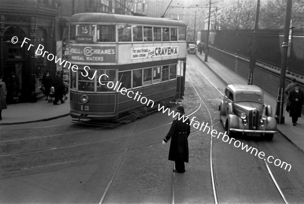 NASSAU STREET POINTSMAN WITH TRAM